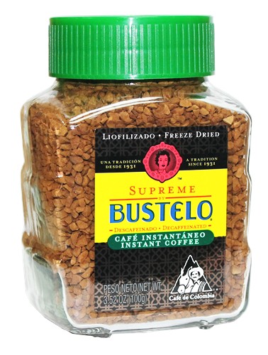 Bustelo Freeze Dried Coffee Supreme Decaffeinated 3.5 oz